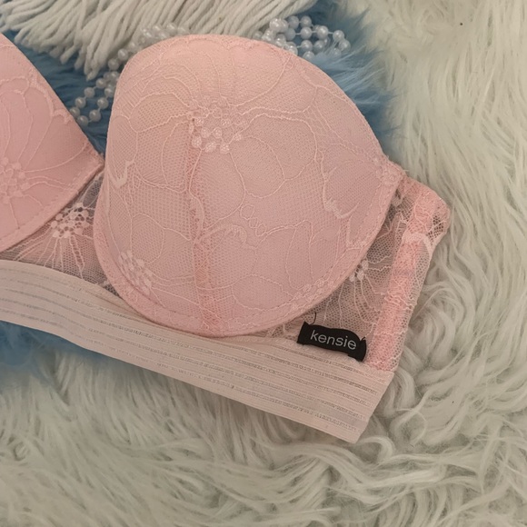 NWT Kenzie Blush Pink Padded Pushup Bra Removable Straps 36C - Picture 2 of 6